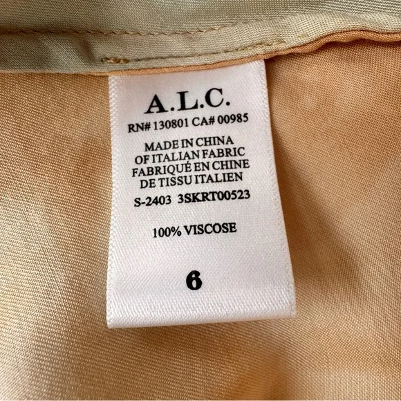A.L.C Grace Dyed Rushed Midi Skirt size 6 - Picture 7 of 12